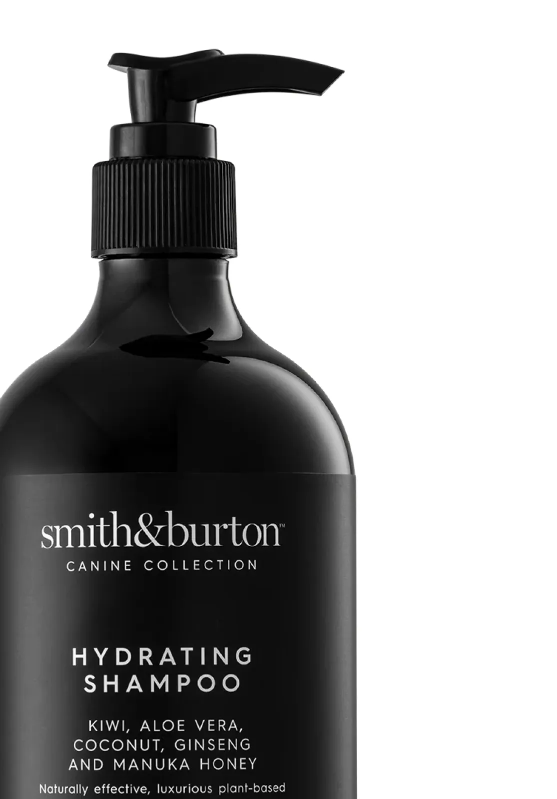 shampoing hydratant, bouteille noire haut de gamme, shampoing naturel pour chien